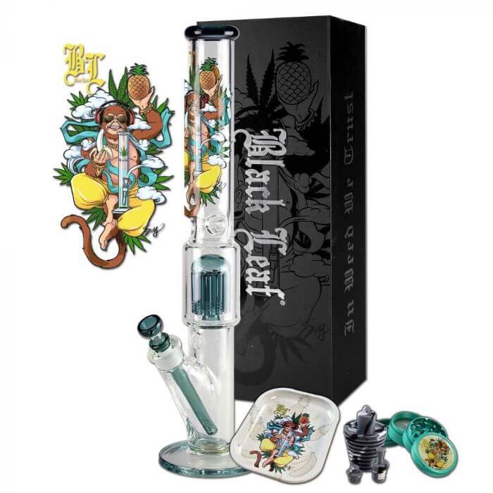 Black Leaf Hanuman Straight Ice Bong